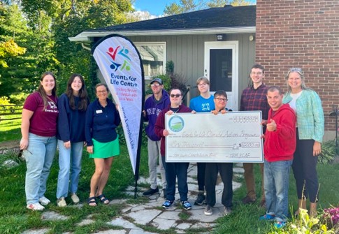 Events for life at a cheque presentation