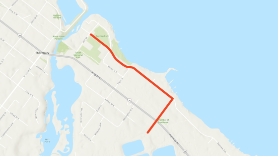 Map of Bay Street East project area