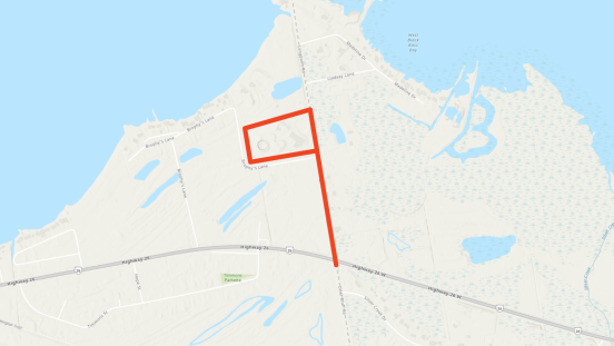 Map showing project work areas