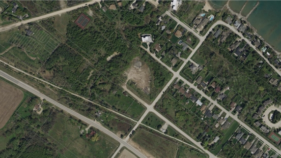 Aerial photo of former Thornbury Landfill site