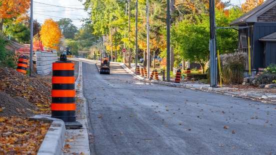 Asphalt paving on Louisa Street West